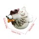 thumbnail image 3 of Injueey Exquisita estatuilla de pollo estatua artesanía de resina para arte de granja con diversión sin fin en formas extravagantes Decoración del hogar Pollo B, 3 of 6