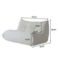 thumbnail image 3 of The Magic Home Modern Fleece Fabric Versatile Togo Loveseat Sofa, White, 3 of 9