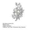 thumbnail image 7 of Joernso Women Fashion Brooch Pin Shiny Rhinestone Inlay Faux Pearl Brooch Elegant Alloy Badge Handbag Sweater Suit Shawl Decoration Clothing Accessories Party Wedding Jewelry Gift, 7 of 7