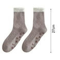 thumbnail image 6 of Naierhg Thermal socks 1 Pair Mid-Tube Non-slip Silicone Bottoms Unisex Socks Autumn Winter Striped Print Floor Socks White Blue, 6 of 8