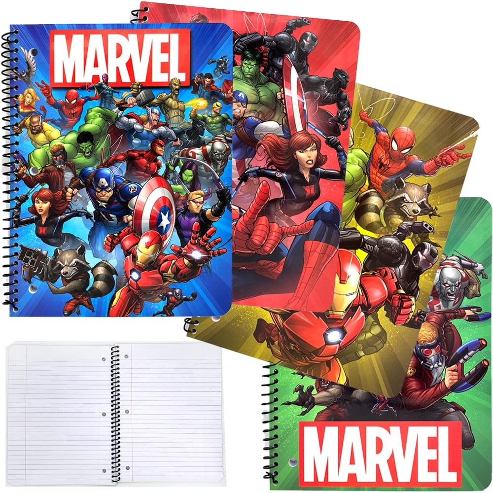 Licensed Character Spiral Notebook 2 pc Set Marvel Avengers