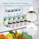 thumbnail image 5 of Organizador giratorio rectangular para refrigerador Lazy Susan, bandeja giratoria de 360°, estante de almacenamiento cuadrado giratorio para refrigerador, 2 niveles, 5 of 8