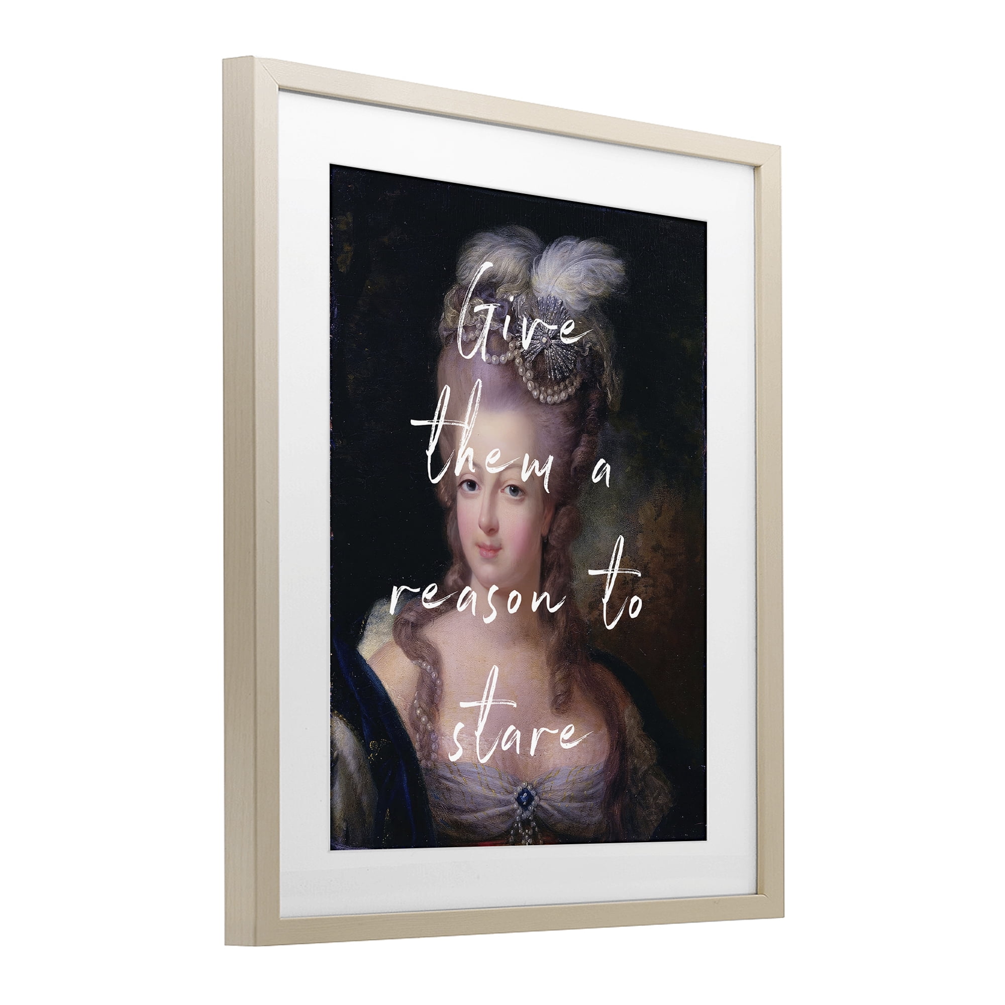 Stupell Industries Give Them A Reason To Stare Birch Framed Print Under Glass, design by Tina LeCour