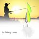 thumbnail image 3 of 3Pcs Feather Fishing Lures Spinner Spoon Artificial Fish Baits with Treble Hook Tackle, 3 of 5