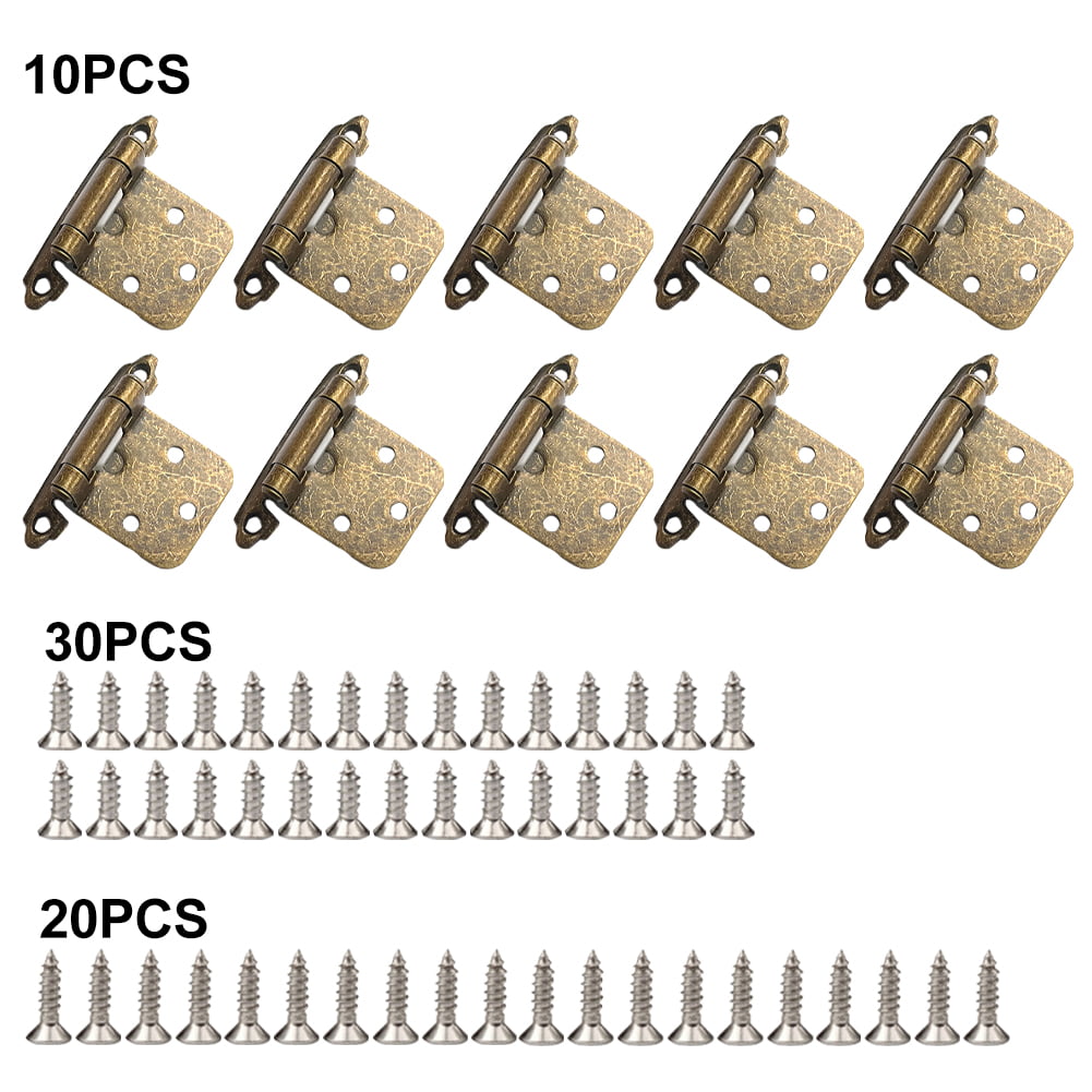 Details about   2/10Pcs Double Side Folded Hinges with Screws Box Cover Furniture Door Hardware 