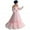 Pink, variant on New Years Eve Dresses For Women Cute Solid Color Sleeve Slash-Neck Gauze Full Party Dress