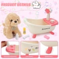 thumbnail image 3 of Juego de juguetes de baño para perros DeAo, 15 piezas con bañera rociadora de agua real, 3 of 7