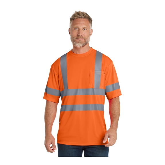 CornerStone ANSI 107 Class 3 Short Sleeve Snag-Resistant Reflective T-Shirt | Men's and Women's Safety Clothing, High Visibility Tee for Work