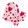 thumbnail image 6 of SJLDQY Valentines Women's Pajamas Set 2 Peice Pjs Set for Women Valentine's Day Love Heart Graphic Long Sleeve Pajama Tops Pants Soft Comfy Homewear Sleepwear Outfits, 6 of 6