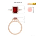 thumbnail image 5 of ANGARA Lab Grown 1.6 Ct Emerald-Cut Ruby Halo Split Shank Engagement Ring for Women in 14K Rose Gold (Size-8x6mm) | July Birthstone, Anniversary, Jewelry Gift for Women | Lab-Grown Ruby Ring, 5 of 7