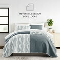 thumbnail image 6 of Ultra Soft Lightweight Quilt Sets in Classic Damask Dusk Blue for Twin/TwinXL Bedding by Comfort Canopy, 6 of 16