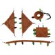thumbnail image 4 of 5Pcs Hamster Sugar Glider Hanging Cage Accessories Set Leaf Wood Design Small Animal Hammock Channel, 4 of 5