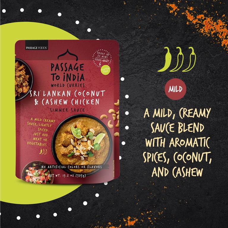 Passage to India Sri Lankan Coconut & Cashew Chicken Simmer Sauce