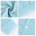thumbnail image 4 of Waffle Button Down Short Sleeve Shirts for Men Lightweight Open Front Cardigan Casual Comfy Knit Summer Cardigan Light Blue 3XL, 4 of 4