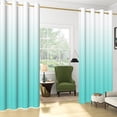 thumbnail image 6 of Nanqianyi Teal Ombre Blackout Curtains for Bedroom Living Room, Thermal Insulated Teal White Gradient Drapes Grommet Top, Set of 2 Panels, 52"W x 96"L, 6 of 7