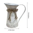 thumbnail image 2 of Metal Pitcher Jug Vase for Flower,Galvanized Metal Pitcher Vase, Farmhouse Rustic Milk Can Flower Vintage Vase Pitcher Decor Kitchen Bathroom Decor for Home, 2 of 6