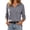 Gray, variant on Women Long Sleeve Knit Pullovers Lapel V Neck Ribbed Textured Blouse Loose FIt Lightweight Tunic Tops for Fall Winter Green XXL