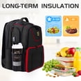 thumbnail image 4 of 519 Fitness Meal Prep Backpack,Insulated Cooler Lunch Backpack for Adult Men and Women, Set of 3 Meal Containers,2 Ice Packs and Protein Shaker, Black, 4 of 9