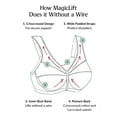 thumbnail image 3 of Glamorise Full Figure Plus Size MagicLift Front-Closure Posture Back Bra Wirefree #1265, 3 of 5