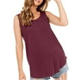 thumbnail image 4 of DQRPSEETB Built in Bra Tank Tops for Women Women Summer Round Neck Loose Sleeveless Shirt Casual Tunic Tops Blouse Womens Loose Tank Tops, 4 of 9