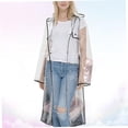 thumbnail image 3 of BESTYASH Abrigo Impermeable Largo Negro Para Mujer Con Capucha Y Estilo Moderno, 3 of 8