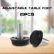 thumbnail image 4 of Hands DIY Paquete de 20 Pies de Nivelación Ajustables Muebles de Pie de Mesa M8 Tornillo Protector de Piso Antideslizante Muebles Ajustables Tornillo de Nivelador Tornillo de Pie de Base Redonda Negra para Sofá Silla Patas de Mesa, 4 of 5