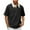 Black, variant on hoksml Men Plus Size T Shirt Top Big And Tall Polo Shirts Solid Color Collared Colour Blocking Collar Athletic Short Sleeve Casual Loose Tee Shirts
