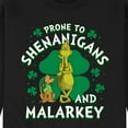 thumbnail image 3 of The Grinch - Prone To Shenanigans Malarkey - Men's Crew Neck Fleece Pullover, 3 of 5