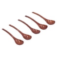 thumbnail image 4 of Small Wooden Spoons, Wooden Spoons Natural Nanmu 5 Pieces 20.5cm Spoon With Long Handle For Stirring For Mixing For Cooking, 4 of 8