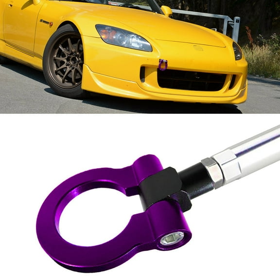 Xotic Tech JDM Sport Track Racing Style CNC Aluminum Screw-on Tow Hook Front Bumper Compatible with Acura TL or Honda Fit S2000 (Purple)
