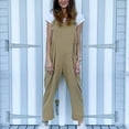 thumbnail image 7 of Edvintorg Women Summer Casual Sleeveless Loose Bib Overalls Casual Wide Leg Baggy Jumpsuit Rompers with Pockets Womens Fashion Beach Loose Fit Rompers, 7 of 7