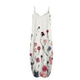 thumbnail image 4 of Maxi vestidos de mujer verano casual cuello en V sin mangas vacaciones playa bolsillos vestido largo Fridja hjkh6242, 4 of 5