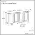 thumbnail image 5 of Simpli Home Amherst 66 inch Wide Solid Wood Transitional 4 Door Storage Cabinet in White, 5 of 13