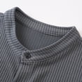 thumbnail image 6 of FRSASU Men's Dress Shirts Short Sleeve Button Down Mandarin Collar Shirt Solid Casual Summer Vacation Tops Gray, 6 of 9