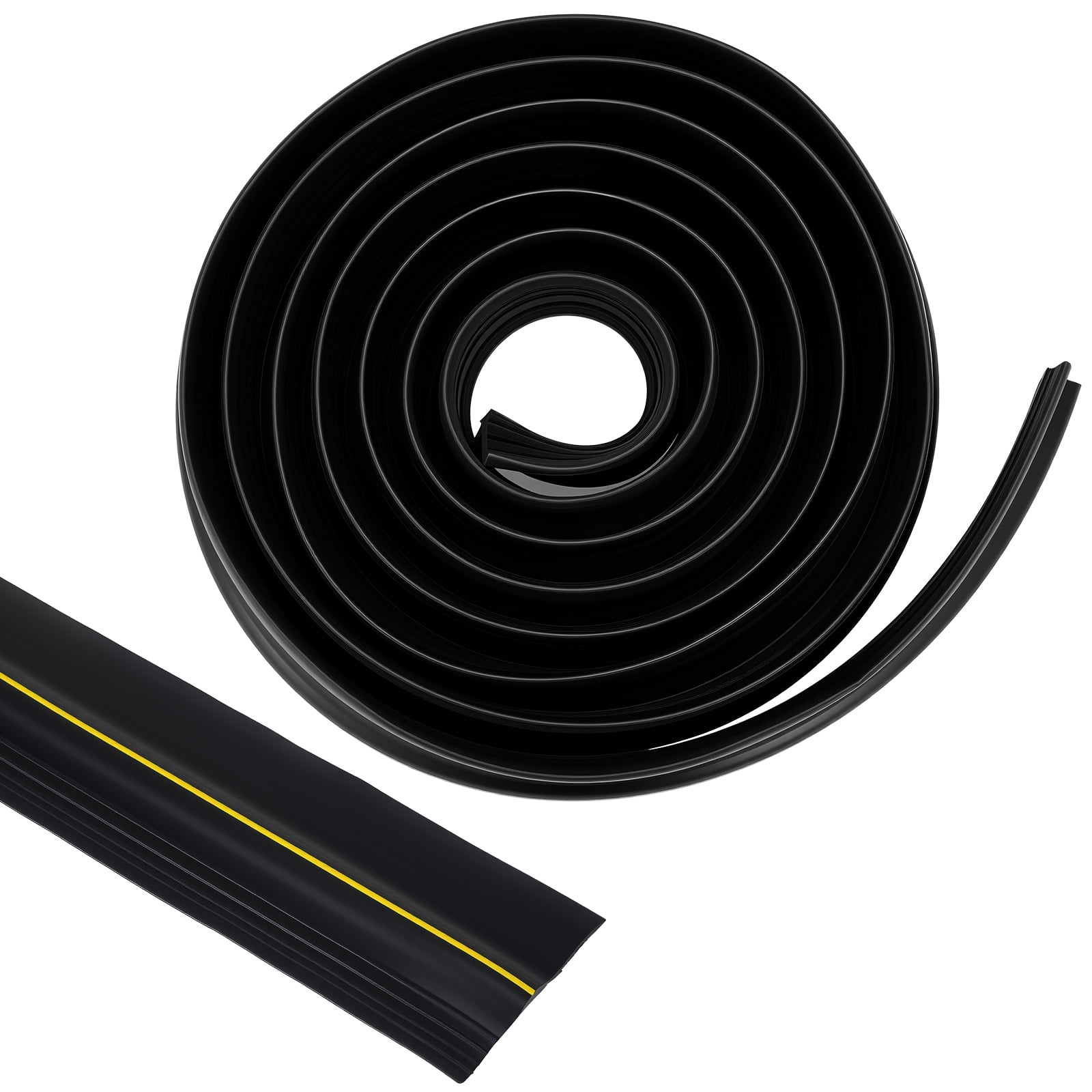 HONMEET Black Rubber Garage Door Bottom Seal Weatherproof Strip for Noise Reduction and Draft