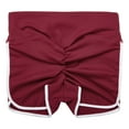thumbnail image 5 of Running Athletic Shorts Yoga Short Pants Gym Dance Workout Shorts for Women, Wine Red, XL, 5 of 8