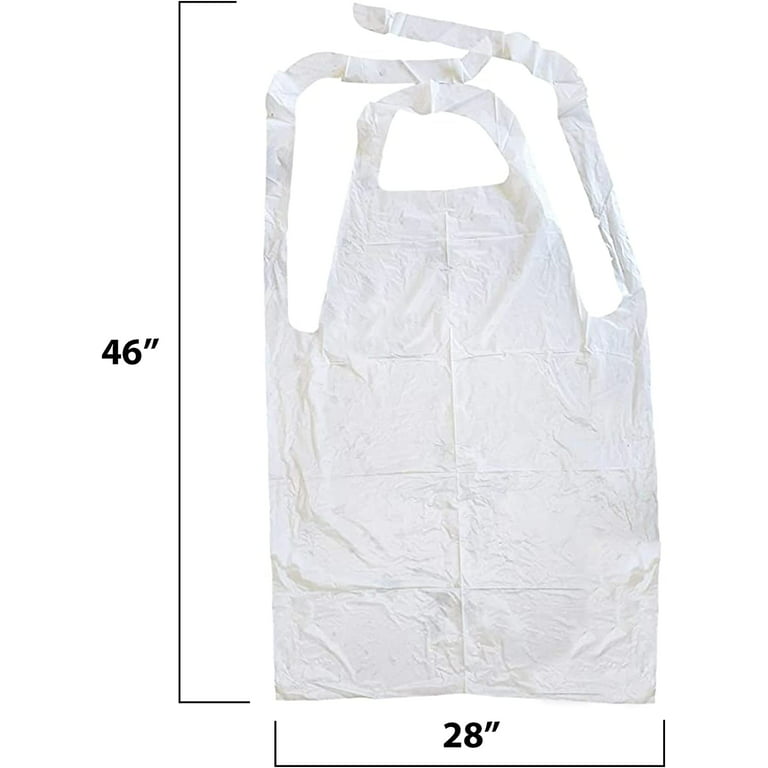 EcoQuality Disposable/Reusable White Plastic Aprons 28 x 46 Durable, –  EcoQuality Store