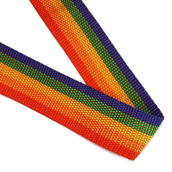 1-1/2" Rainbow Polypropylene Weaving Trim by 4-Yards, TR-12252