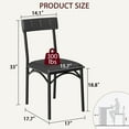 thumbnail image 2 of Dining Chairs Set of 2, Upholstered Dining Chairs with Back, PU Leather Kitchen Dining Chair, Black Chairs for Kitchen, Apartment, Living Room, Comfortable Seat, Easy Assembly, Classic Black, 2 of 9