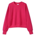 thumbnail image 2 of Arlun Womens Fall Sweatshirts No Hood Breathable Sweatshirts Soft Cozy Lightweight Crewneck Pullovers Casual Long Sleeve Drop Shoulder Solid Color Basic Tops RD2 XXXL, 2 of 3