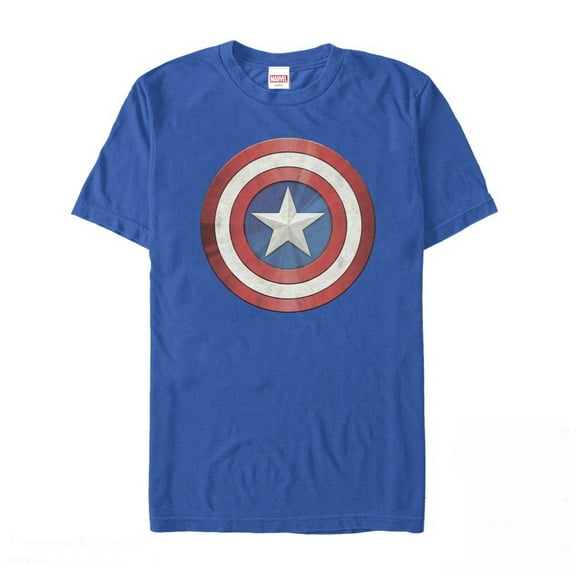 Men's Marvel Captain America Reflect Shield  Graphic Tee Royal Blue Small
