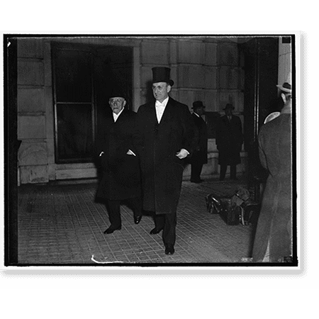 Historic Print, Treasury secretary and father. Washington, D.C., Dec. 13. Secretary of the Treasury Henry Morgenthau, Jr., with his father Henry Morgenthau, Sr., as they arrived at the …16" x 20"
