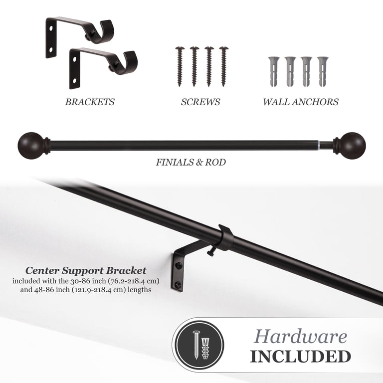 Kenney Chelsea Standard Decorative Curtain Rod, 28-48" photo 5