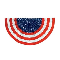 Cloth Patriotic Flag Flocked Bunting, Home Decor, Fourth of July, 1 Pieces