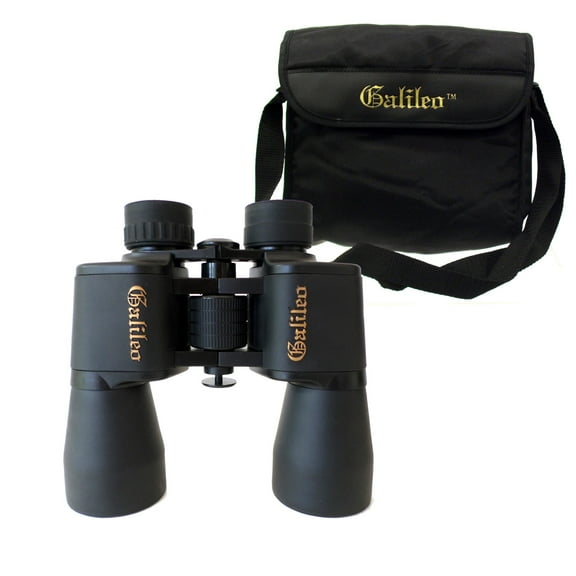 Galileo 8 Power Birding Binocular with 40mm lenses for wide field of view. Embossed logo, Rubber armoring, Tripod port and Shoulder Case.