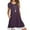 Purple, variant on Women O Neck Casual Lace Short Sleeve Above Knee Dress Loose Party Dress Dress for Women Junior Floral Dress Womens Midi Dresses Maxi Dresses Women Summer Stripped Dress Juniors Summer Dresses Denim