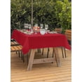 thumbnail image 2 of Pure Red Outdoor Tablecloth - 52x70 Inch Rectangle Dining Table Cover, Simple Solid Color Waterproof Outdoor Table Cloth with Umbrella Hole & Zipper for Picnic/Patio/Party, 2 of 7
