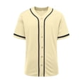 thumbnail image 5 of Boys Baseball Jersey Hip Hop Button Down Short Sleeve T-Shirt Casual Athletic Workout Active Sports Uniform Tee Tops, 5 of 7