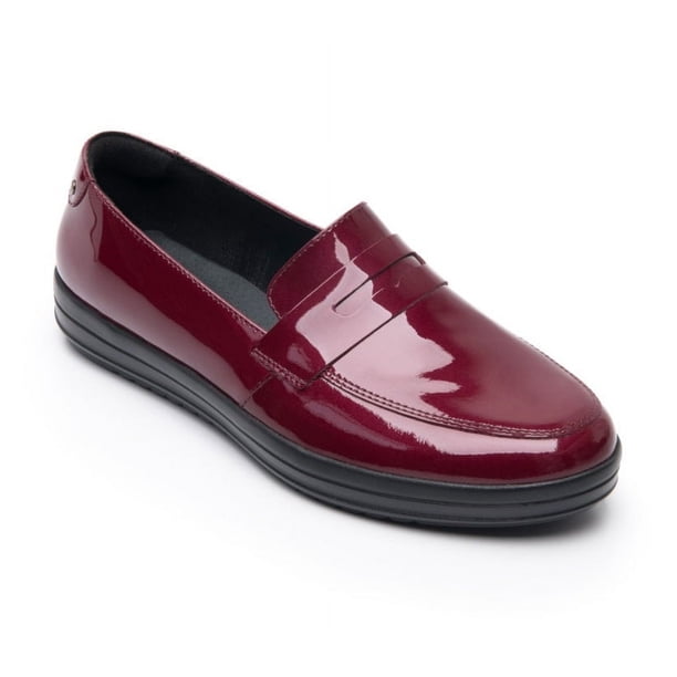 ZAPATO CASUAL tipo MOCASIN FLEXI 109403 CHAROL VINO