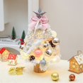 thumbnail image 2 of Small Flocked Christmas Tree with Lights Tabletop Artificial Pre-lit Xmas Tree, 2 of 6